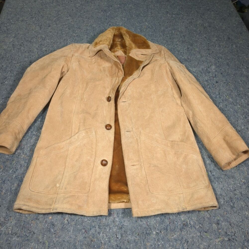 Vintage Pacific Trail Jacket Coat Men size 40 Rancher Suede Leather Korea‎ Heavy